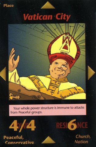 Vatican City  © Cartes à jouer du Jeu "INWO" de Steve Jackson 