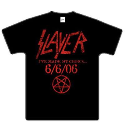 Texte sur textile! Le Slayer Day du groupe Slayer le 6/6/6 en 666 exemplaires! 