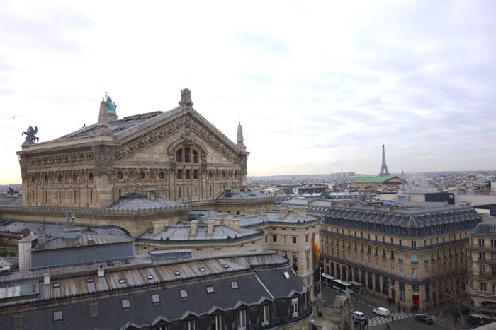 Opéra Garnier vu depuis la terrasse des Galeries Lafayette — Paris