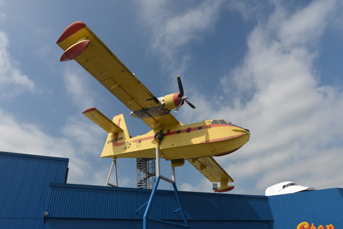 Canadair sur une terrasse du musée technique de Sinsheim (D)