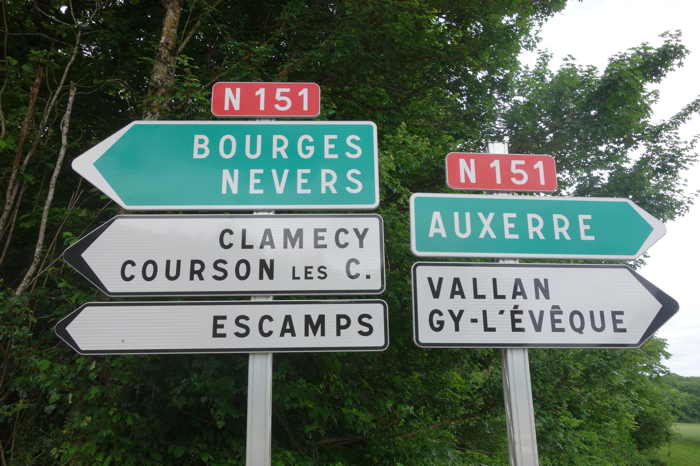 Panneaux de déviation RN 151
