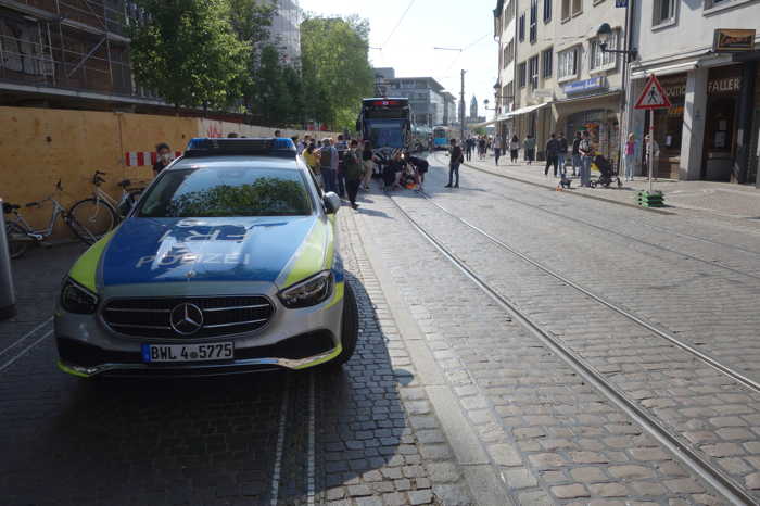 Tramways immobilisés suite à accident — Kiel (Allemagne)