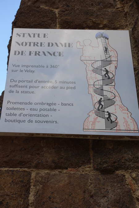 — Schéma intérieur de la statue ["Notre" Dame] de France - Le Puy-en-Velay —