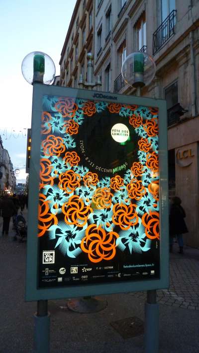 — Panneau rétro-éclairé - Fête des lumières — Lyon - 