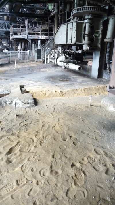 — Trou et rigole de coulée de haut-fourneau - Usine Röchling - Völklingen en Saarland (Allemagne) —  — Site classé Patrimoine mondial de l'Unesco depuis Août 1995 —