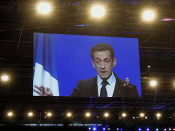 Meeting et discours de Nicolas Sarkozy à CLermont_Ferrand le 28 Avril 2012