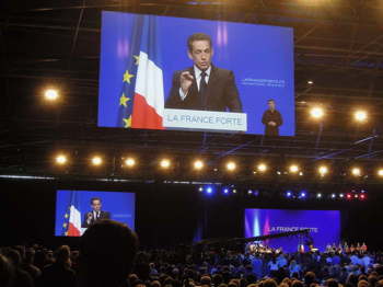 Meeting et discours de Nicolas Sarkozy à CLermont_Ferrand le 28 Avril 2012