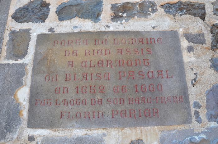 — Plaque logis Florin Perier - Jardin Lecoq — Clermont-Ferrand —