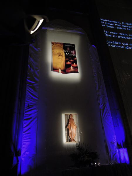 Poster "Merci Marie" - Cathédrale St Jean - Fête des Lumières 2012 - Lyon