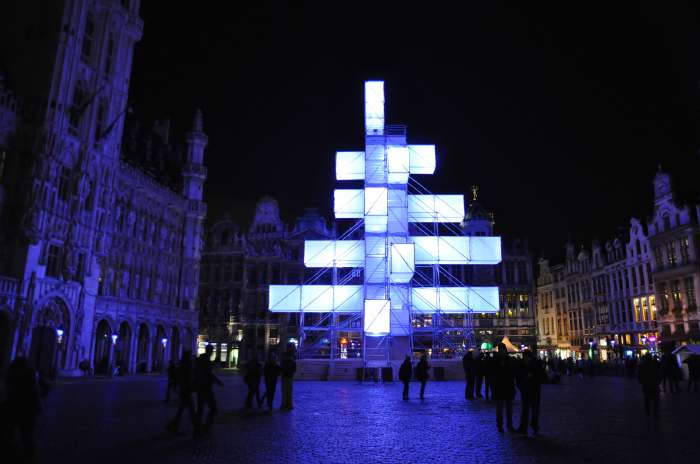 - Sapin électronique sur la Grande Place de l'Hôtel de ville - Bruxelles - 