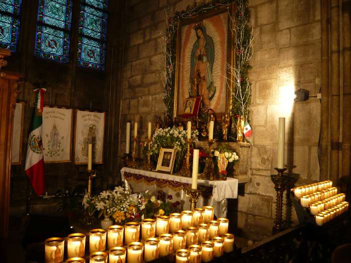 Peinture "Vierge de Guadalupe de Mexico" — Notre Dame de Paris