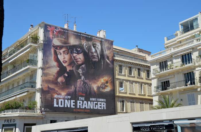 — Affiche promotionnelle du film Lone Ranger sur la Croisette - Cannes —