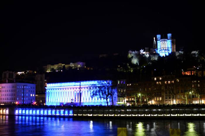 "Fête" des Lumières sur les quais de Saône