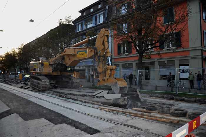 — Travaux sur la Thunstrasse — Berne —