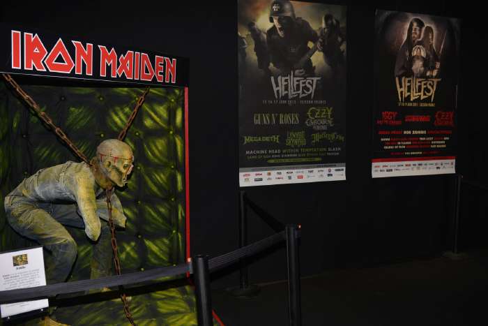 Eddie et affiches Hellfest 2011 et 2012 — Foire Expo: Rock Story — Clermont-Fd/Cournon