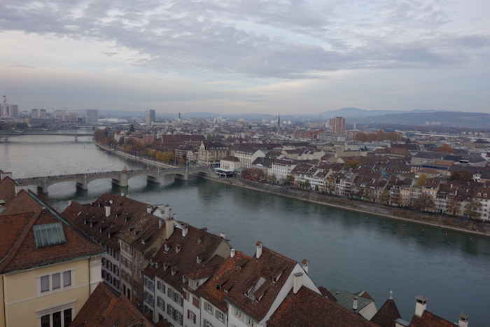 — Le Mittlere Brücke sur le Rhin vu depuis la Grande Roue — Bâle/Basel —