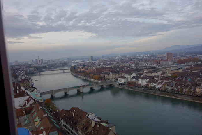 — Le Mittlere Brücke sur le Rhin depuis la Grande Roue — Bâle/Basel —