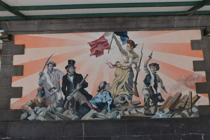 — Fresque de façade — Centenaire de la Révolution de 1789 —  — Halles de Maringues - Maringues —