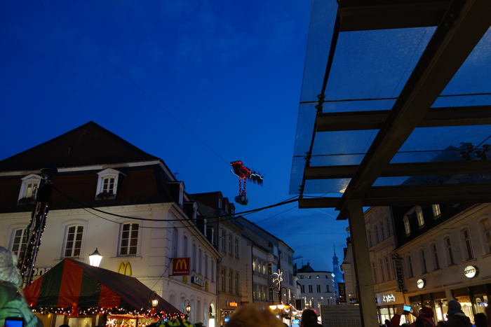 Traîneau et rennes du Père Noël - Marché de Noël en centre-ville — Saarbrücken