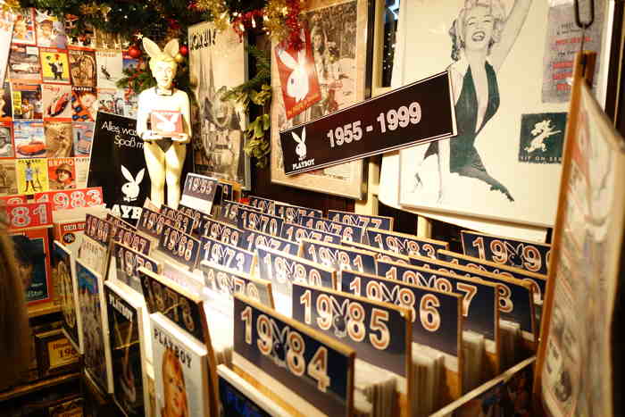 Stand "Play Boy" sur un des marchés de Noël de Cologne