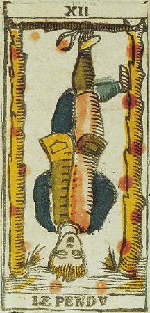 Carte de tarot "Le Pendu"  