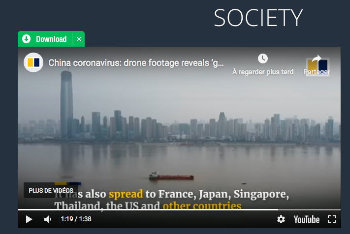 Capture d'écran: France citée en tête de liste