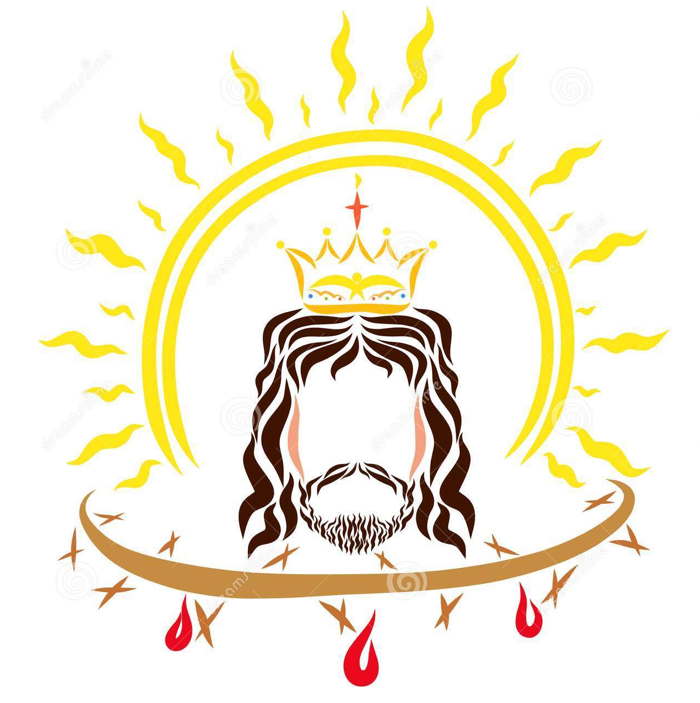 Jésus-Christ doublement couronné comme supplicié sur Sa croix et comme Roi des Rois