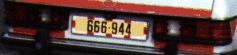 plaque 666 taxi Jerusalem