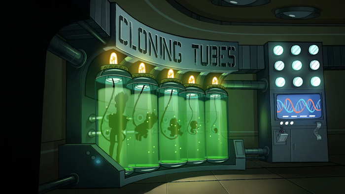 Tubes de clonage  Capture d'écran: série "Gravity Falls" sur Disney channel 411