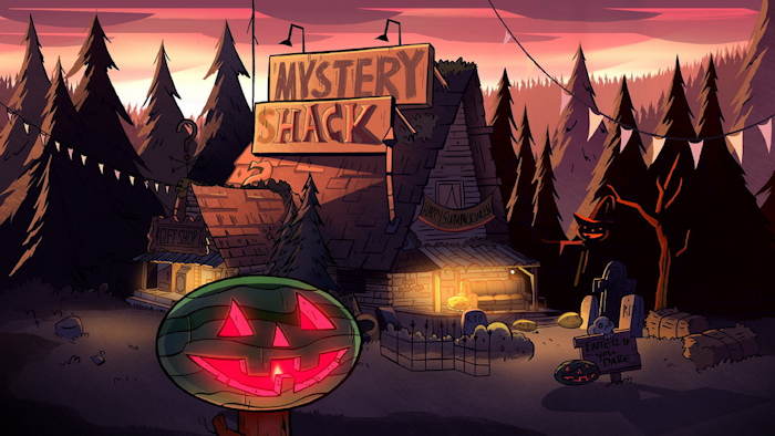 Mystery Shack et ses citrouilles  Capture d'écran: série ©"Gravity Falls" créée par Alex Hirsch