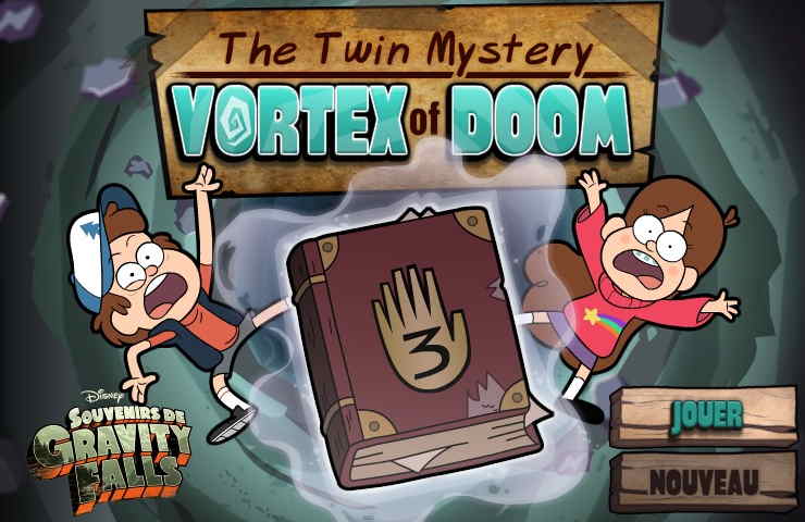 Jeu "The Twin mystery Vortex of Doom"  Jeu "Le mystérieux tourbillon"