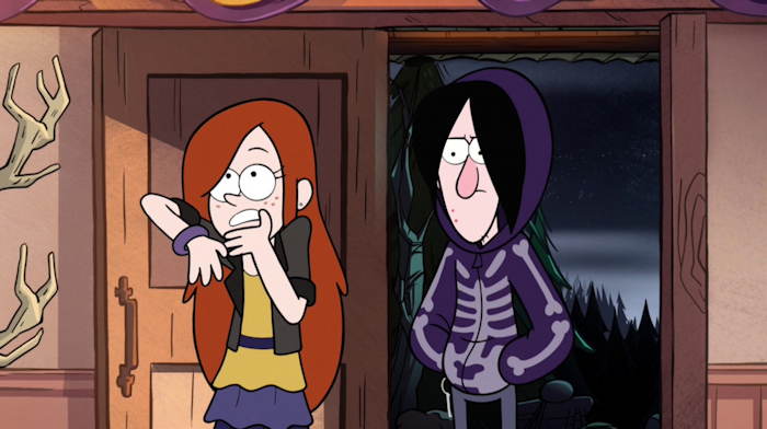 visite de Robbie le Bad Boy Gothique et Wendy  Capture d'écran: série ©"Gravity Falls" créée par Alex Hirsch