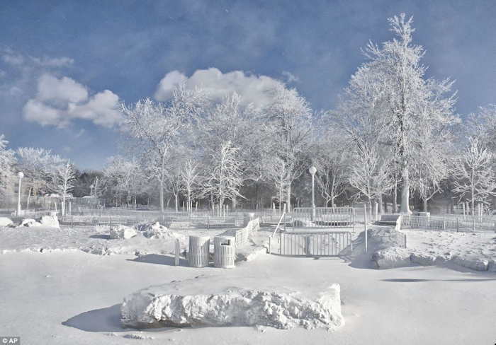 Parc d'Etat du Niagara gelé en Janvier 2014