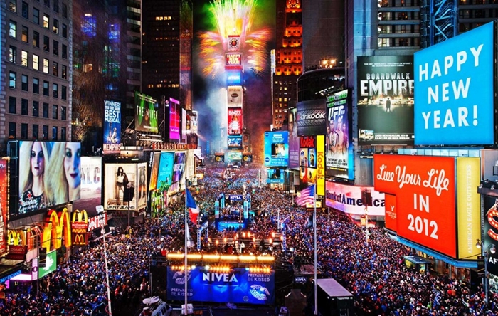 Times Square à New York dans la nuit du 31 Décembre 2013 au 1er Janvier 2014