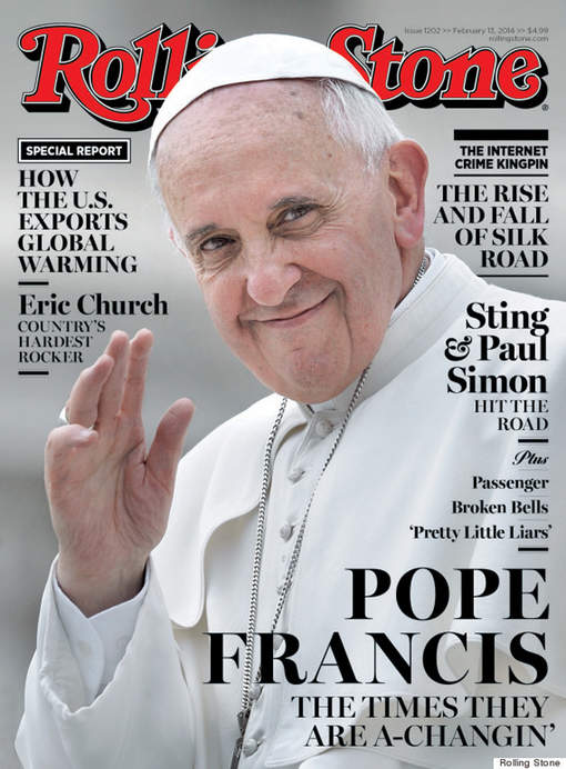 Le pape François Ier en couverture du "Rolling Stone"