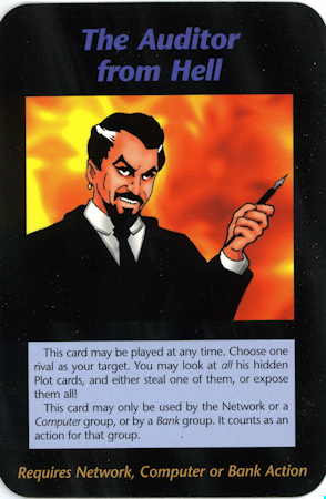 L'auditeur envoyé de l'enfer!  Carte "The Auditor from Hell"  du jeu "INWO" de S. Jackson