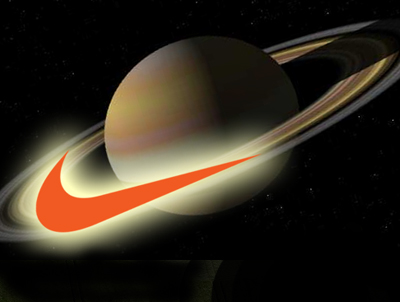 Logo Nike et anneaux de Saturne