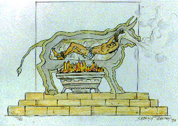 taureau de bronze sacrificiel