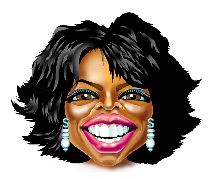 Caricature d'Oprah Winfrey
