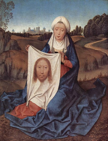 La "vera icon" (l'"image authentique", "l'icône authentique") selon l'artiste Hans Memling