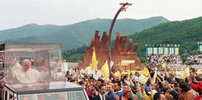 Visite sur le site du pape polonais Jean Paul II (Karol Wojtyla) en septembre 1998