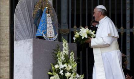 Le pape François Ier au sanctuaire "Notre-Dame d'Aparecida"