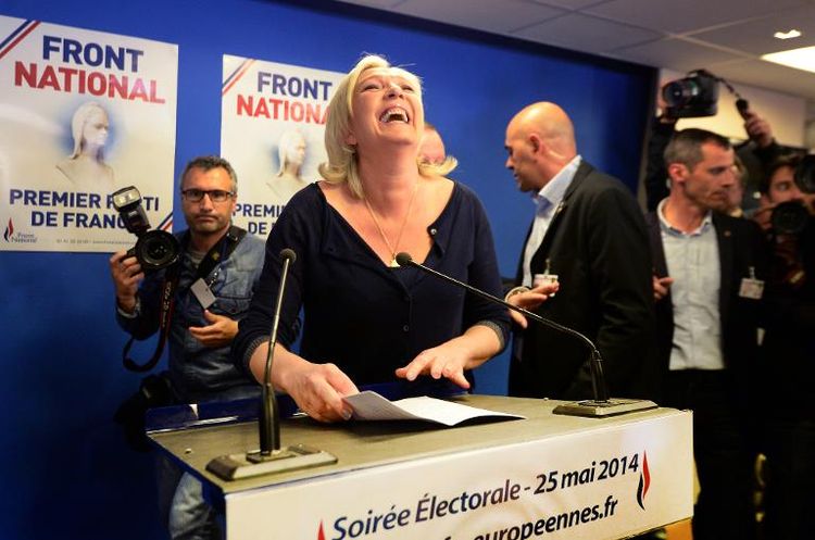Victoire de Marine Le Pen au soir des élections Européennes du 25 Mai 2014