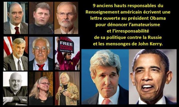 9 anciens responsables du renseignement américain écrivent une lettre ouverte à Obama pour dénoncer sa politique sur la Russie