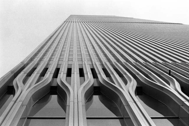 Tridents structurels de façade des deux anciennes tours du WTC