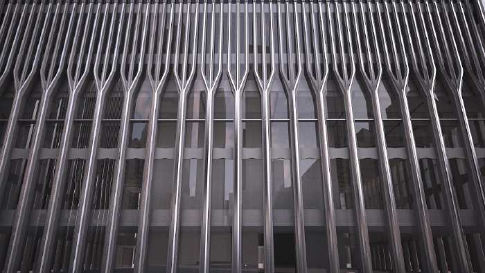 Tridents structurels de façade des deux anciennes tours du WTC