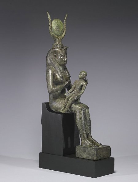 Isis tenant Horus sur les genoux