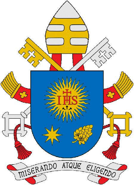 IHS sur les armoiries du pape François.