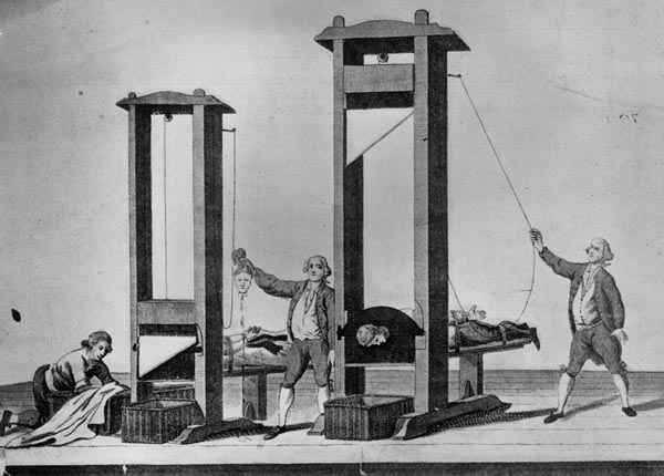 Guillotine pendant la Révolution