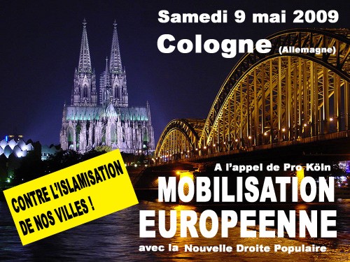 Mobilisation  Contre l'édification de la plus grande mosquée d'Europe à Cologne